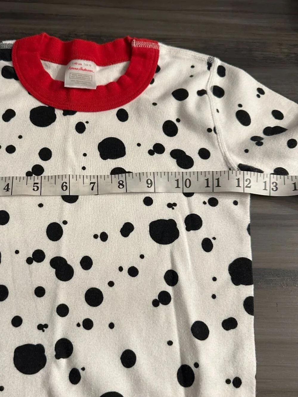 Hanna Andersson Kids Dalmatian Print 2 Piece Pajamas Size 10